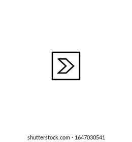 direction symbol as a direction sign of the road