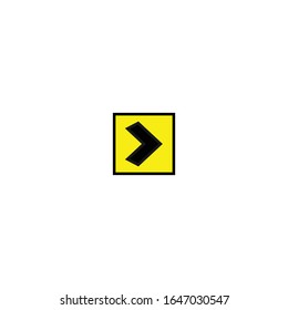 direction symbol as a direction sign of the road