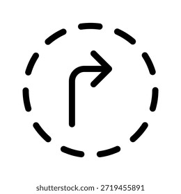 Ícone de linha fina de direção. O ícone pode ser usado para sites, impressão, modelos, modelos de apresentação, ilustrações, etc.