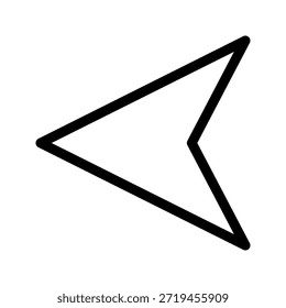 Icono de línea delgada de dirección. El ícono se puede utilizar para Sitios web, impresión, Plantillas, Plantillas de presentación, ilustraciones, etc.