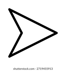 Ícone de linha fina de direção. O ícone pode ser usado para sites, impressão, modelos, modelos de apresentação, ilustrações, etc.