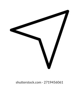 Icono de línea delgada de dirección. El ícono se puede utilizar para Sitios web, impresión, Plantillas, Plantillas de presentación, ilustraciones, etc.