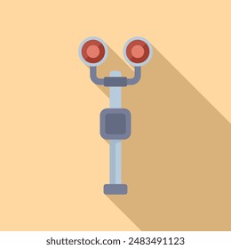 Direction traffic lights icon flat vector. Open side pass. Danger cross