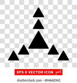 Direction Triangles round icon. Vector EPS illustration style is flat iconic symbol, black color, transparent background.
