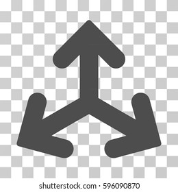 Direction Variants icon. Vector illustration style is flat iconic symbol, gray color, transparent background. Designed for web and software interfaces.