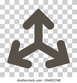 Direction Variants icon. Vector illustration style is flat iconic symbol, grey color, transparent background. Designed for web and software interfaces.