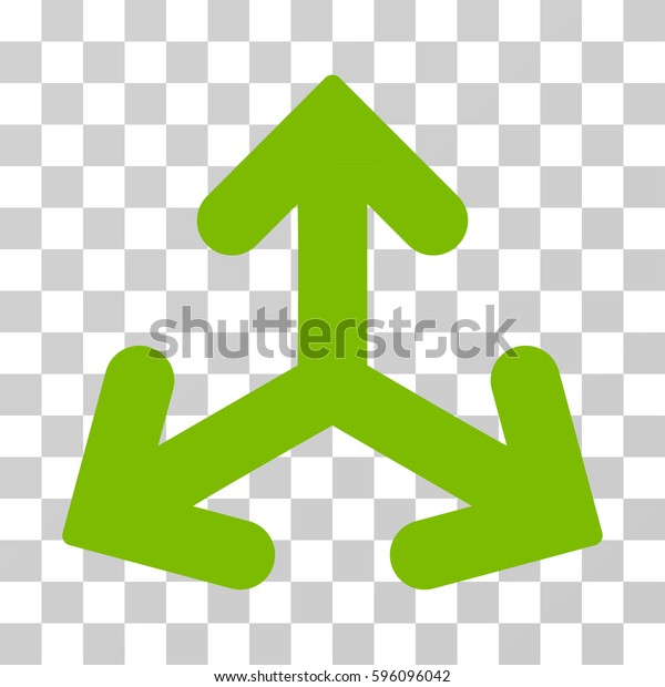 Direction Variants icon. Vector illustration\
style is flat iconic symbol, eco green color, transparent\
background. Designed for web and software\
interfaces.
