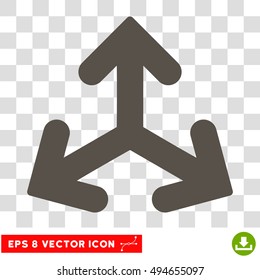 Direction Variants round icon. Vector EPS illustration style is flat iconic symbol, grey color, transparent background.