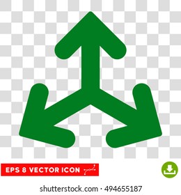 Direction Variants round icon. Vector EPS illustration style is flat iconic symbol, green color, transparent background.