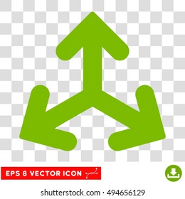 Direction Variants round icon. Vector EPS illustration style is flat iconic symbol, eco green color, transparent background.