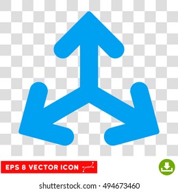 Direction Variants round icon. Vector EPS illustration style is flat iconic symbol, blue color, transparent background.