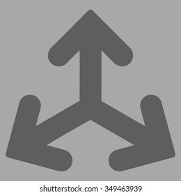 Direction Variants vector icon. Style is flat symbol, dark gray color, rounded angles, silver background.