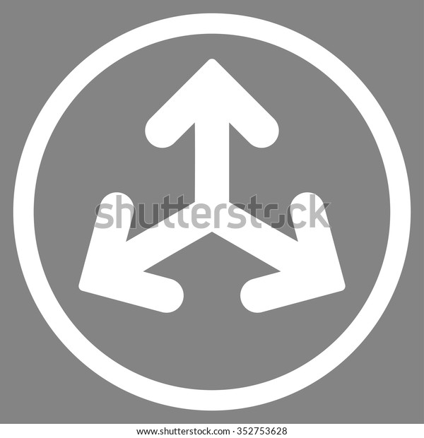 Direction Variants
vector icon. Style is flat circled symbol, white color, rounded
angles, gray
background.
