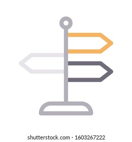 direction vector color line icon 