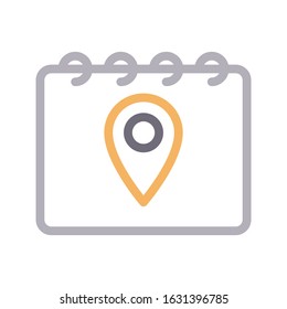 direction vector color line icon 