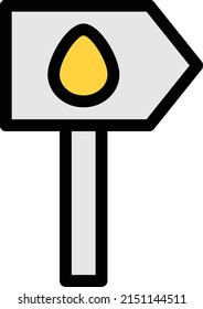 direction vector color line icon