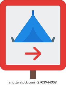 Design de vetor de direção em estilo moderno, guia de trilha e conceito de navegação ao ar livre, ilustração de mapa de caminhadas. Ícone Simples