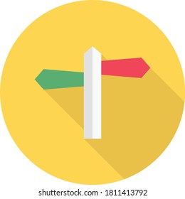 direction vector flat color icon 