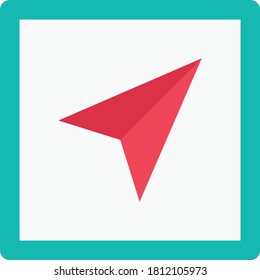 direction vector flat color icon 