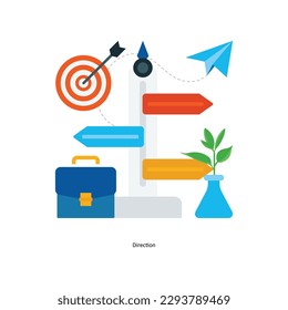 Direction Vector Flat Icons. Simple stock illustration stock