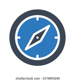 direction vector glyph color icon 