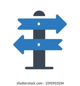 direction vector glyph color icon 