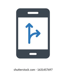 direction vector glyph color icon 