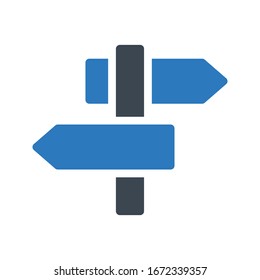 direction vector glyph color icon 
