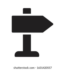 direction vector glyph flat icon 