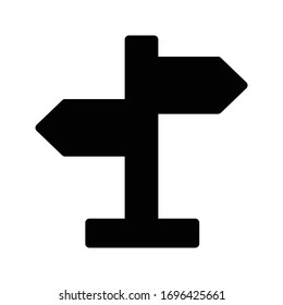 direction vector glyph flat icon 