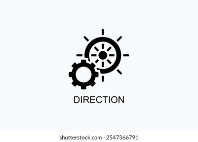 Icono De Vector De Dirección O Ilustración De Logo