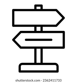 Direction Vector Icon, Outline style icon, from Advertisement icons collection, isolated on white Background.