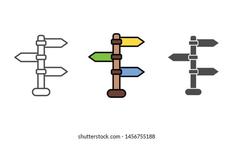 Direction vector icon sign symbol