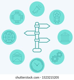 Direction vector icon sign symbol