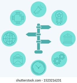 Direction vector icon sign symbol