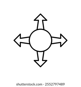Ilustração de stock de ícone de vetor de direção