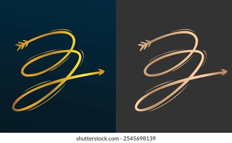 direction vector image with a beautiful and cool gold color texture