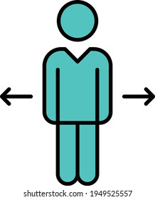 direction vector line colour icon