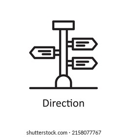 Direction vector outline Icon Design illustration. City elements Symbol on White background EPS 10 File