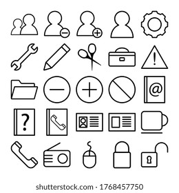 Direction, Water drop, Diamond, Shopping bag, Reading, book, Printer, Like icons set. Vector minimalistic illustrations pack