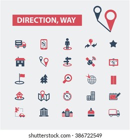 iconos de dirección
