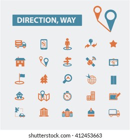 iconos de dirección
