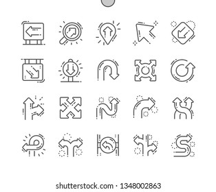 Direction Well-crafted Pixel Perfect Vector Thin Line Icons 30 2x Grid for Web Graphics and Apps. Simple Minimal Pictogram