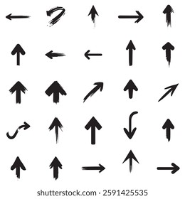 Directional arrow flat style Set