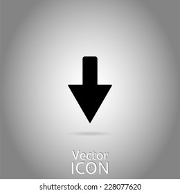 Directional arrow icon. Direction down. Flat style. Made in vector