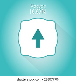 Directional arrow icon. Direction up. Flat style. Made in vector