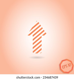 Directional arrow icon. Direction up. Flat design style. Made in vector illustration
