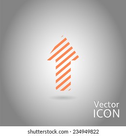 Directional arrow icon. Direction up. Flat design style. Made in vector illustration