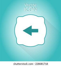 Directional arrow icon. Leftward direction. Flat style. Made in vector
