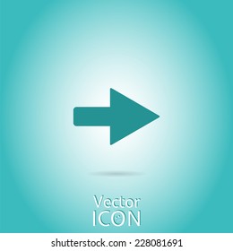 Directional arrow icon. Right direction. Flat style. Made in vector